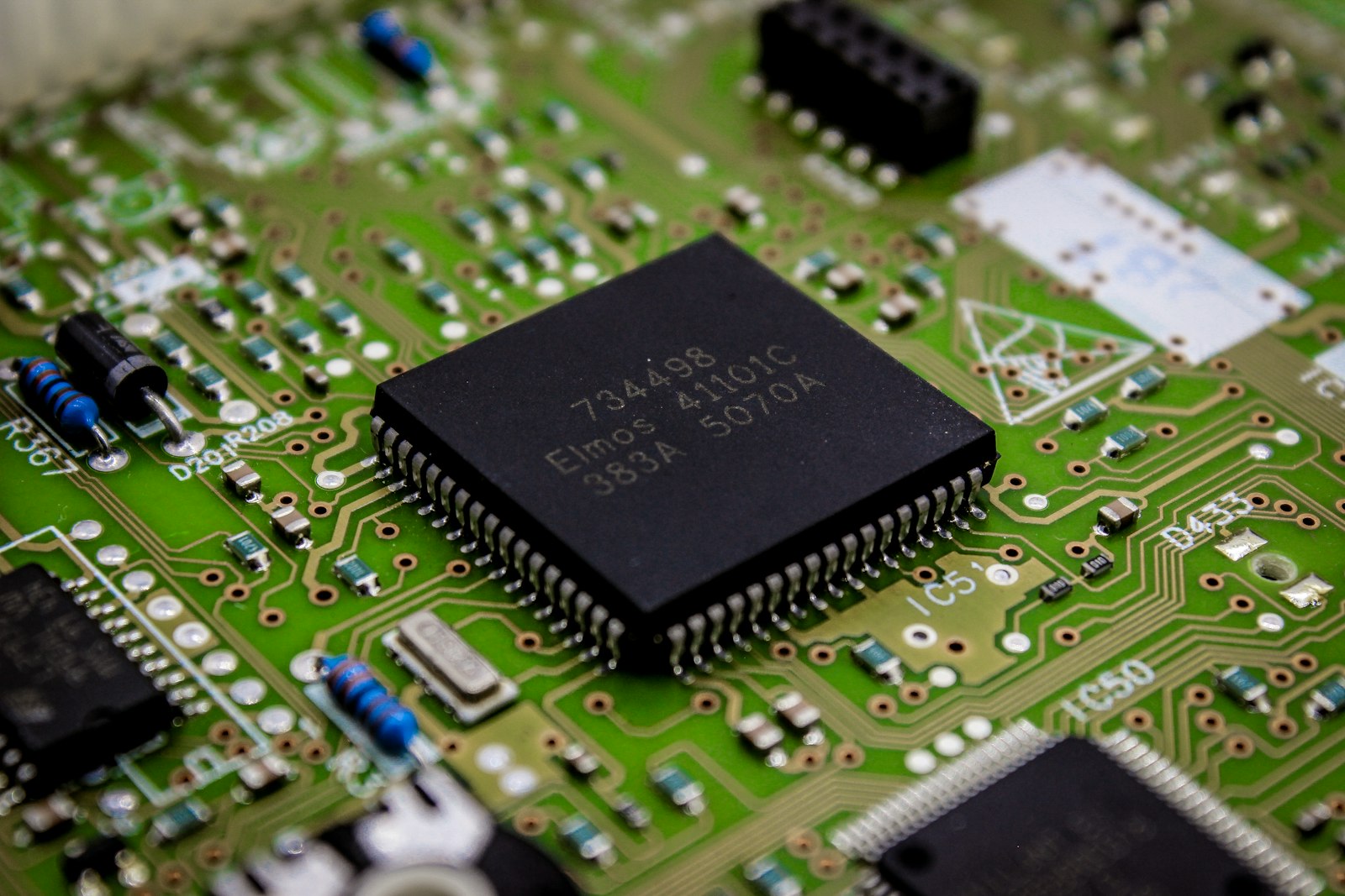 A processor on a circuit board, representing the AI systems and models under governance