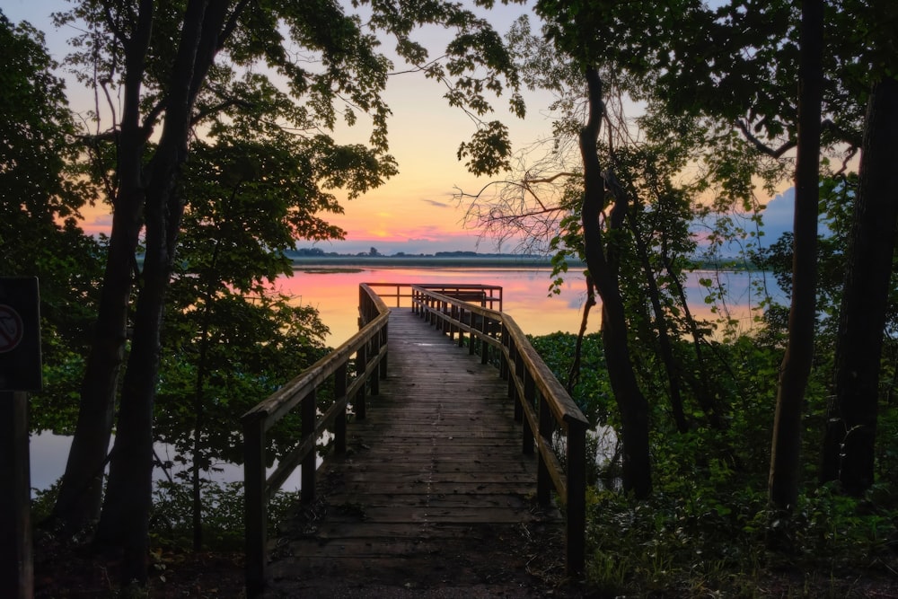 Lakeside pier at sunset in Central Florida near Altamonte Springs